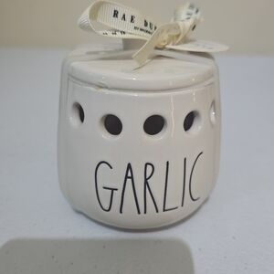 Rae Dunn Cream Garlic Storage Jar